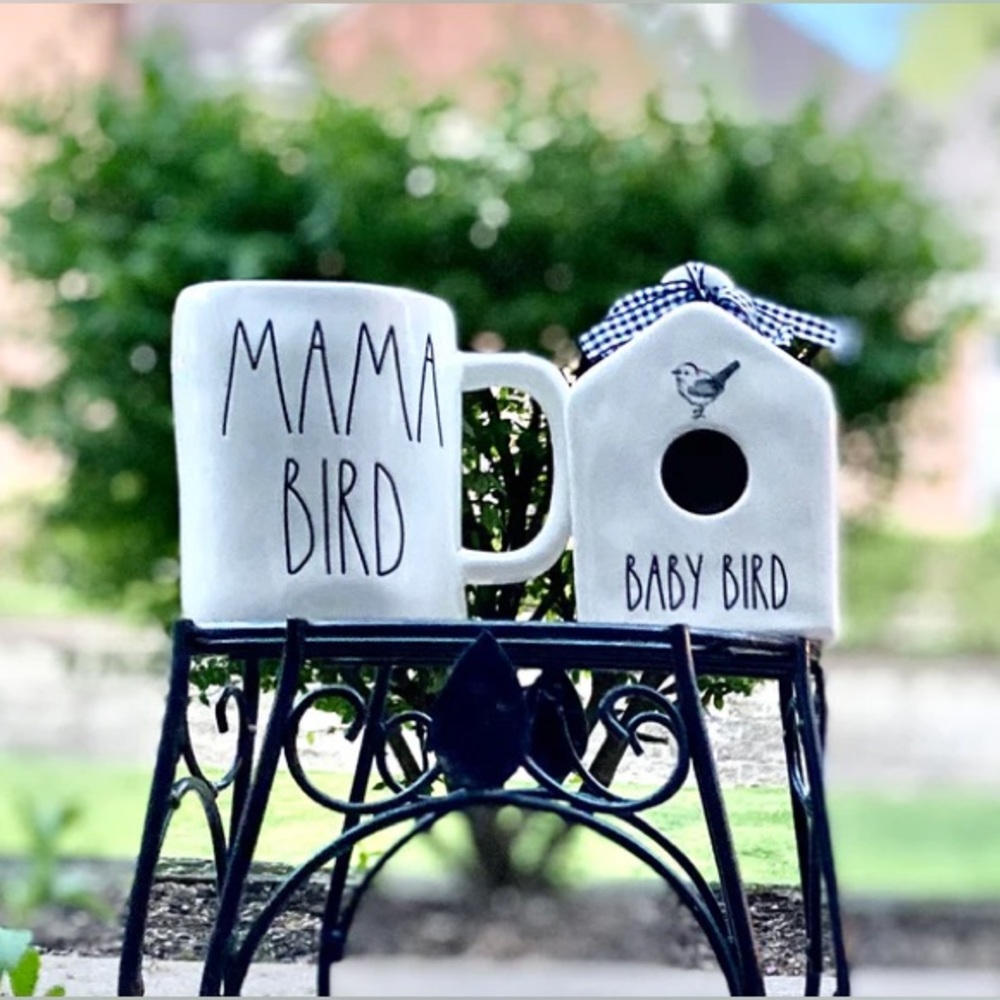 NEW Rae Dunn Mama Bird Mug Baby Bird House